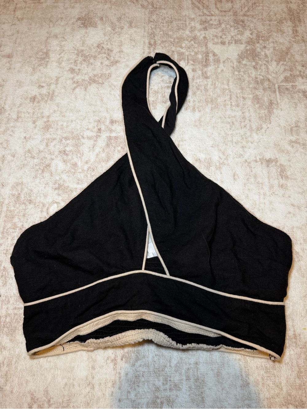 Cloud Ten Black Halter Crop Top Women’s Large